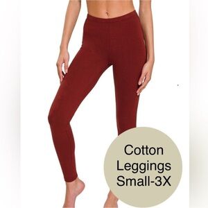 146 Zenana Outfitters Red Leggings